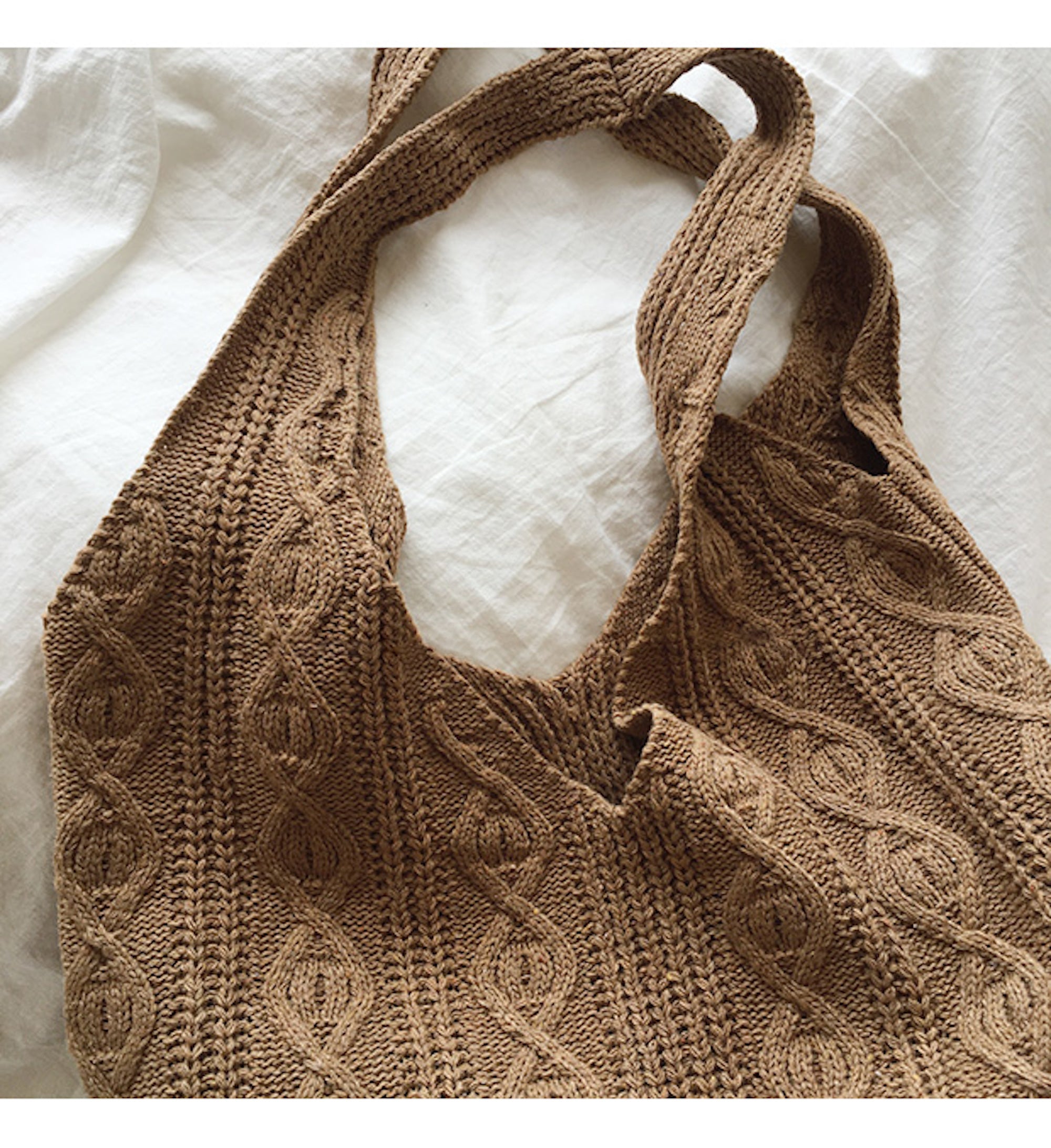Buy Online High Quality, Unique Handmade Retro Artsy Twist Cotton Knitted Shoulder Bag, Fashion Casual Bag, Handmade Gift for Her, Women's Hand Woven Bag - Elena Handbags
