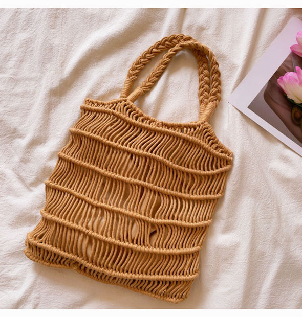 Buy Online Elena Handbags Thick Yarn Shoulder Bag