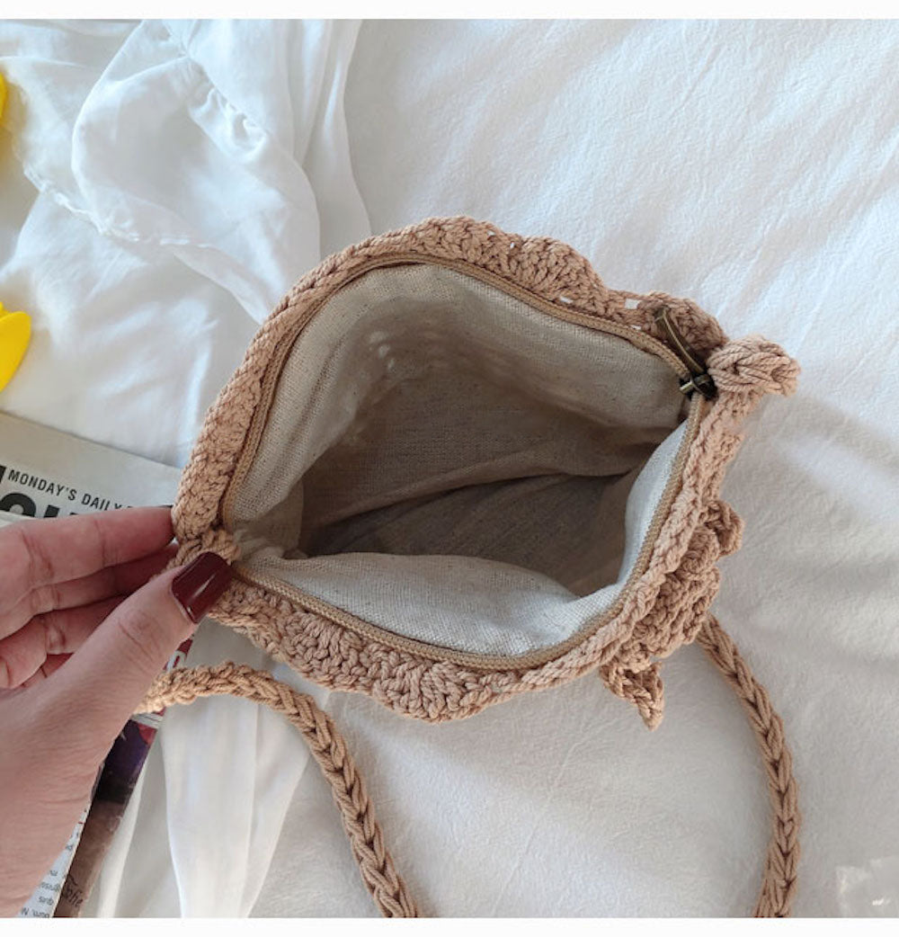 Buy Online High Quality, Unique Handmade Floral Crochet Mini Purse, Hand Woven Crossbody Bag, Cotton Purse, Amigurumi Shoulder Bag, Crossbody Bag - Elena Handbags