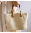 Elena Handbags Simple Straw Woven Summer Tote
