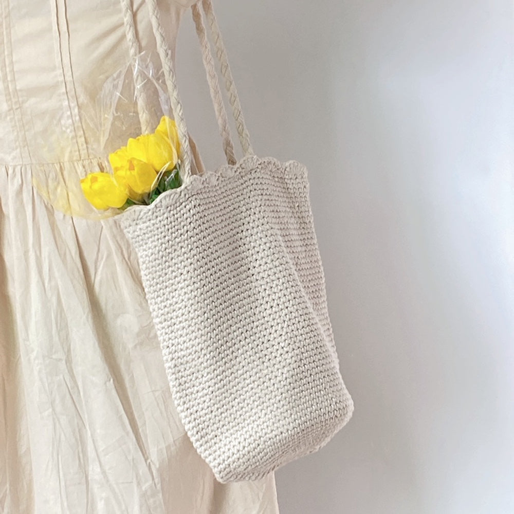 Elena Handbags Cotton Woven Shoulder Bag