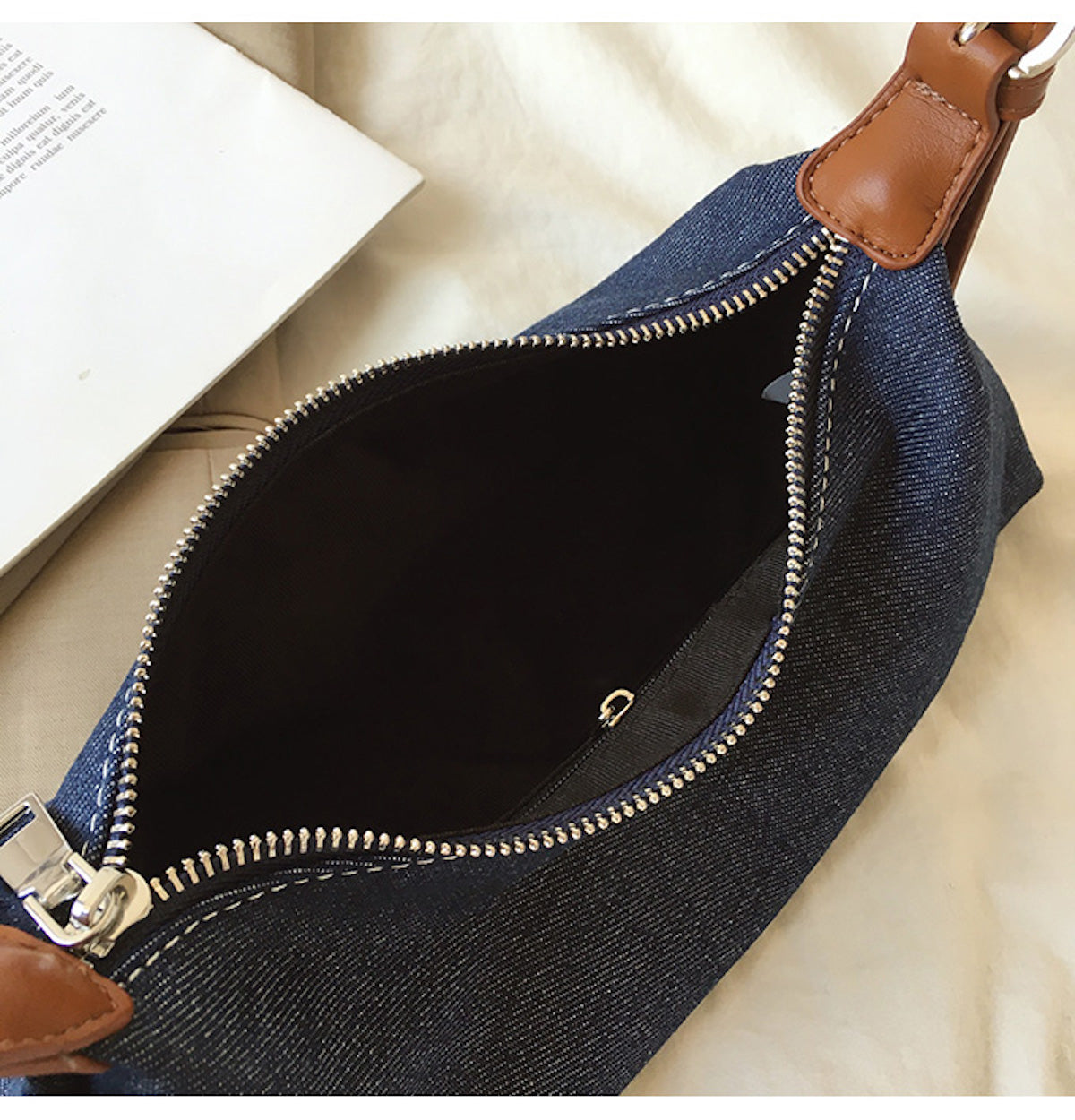 Buy Online Elena Handbags Classic Everyday Denim Shoulder Bag