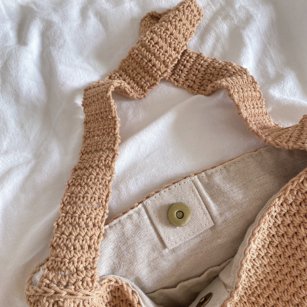 Buy Online Elena Handbags Crochet Shoulder Bag with Minimalistic Basket Design
