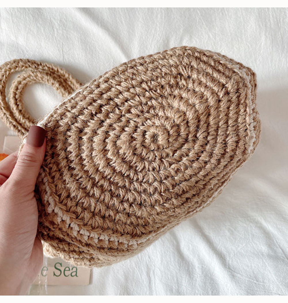 Buy Online High Quality, Unique Handmade Twine Knitted Shoulder Bag, Fashion Casual Tote, Handmade Gift for Her, Women's Hand Woven Bag - Elena Handbags