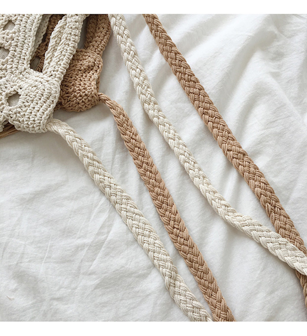 Buy Online High Quality, Unique Handmade Retro Cotton Crochet Shoulder Bag with Tassels, Hand Woven, Fashion Casual Bag, Gift for Her, Women's Woven Bag - Elena Handbags