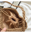Buy Online High Quality, Unique Handmade Retro Straw Shoulder Bucket Bag, Minimalistic Basket Design, Small Size, Handmade Summer Beach Purse, Raffia Bag - Elena Handbags