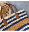 Buy Online High Quality, Unique Handmade Large Striped Straw Woven Tote Bag, Retro Vibes, Summer Bag, Everyday Shoulder Bag, Beach Bag - Elena Handbags