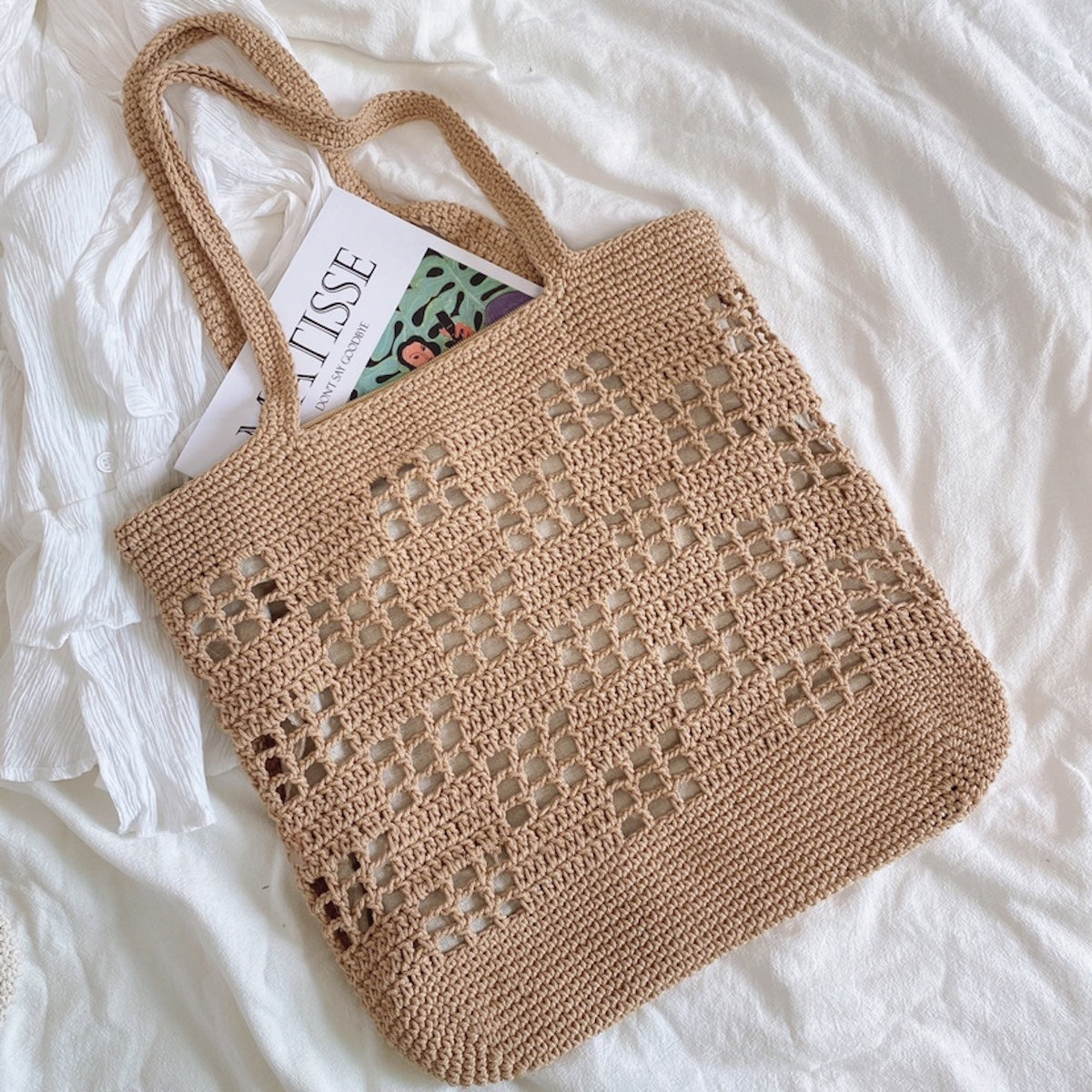 Retro Patterned Tote Bag