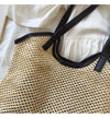 Buy Online High Quality, Unique Handmade Straw Woven Fishnet Tote Bag with Inner Pouch, Retro Vibes, Summer Bag, Everyday Shoulder Bag, Beach Bag - Elena Handbags