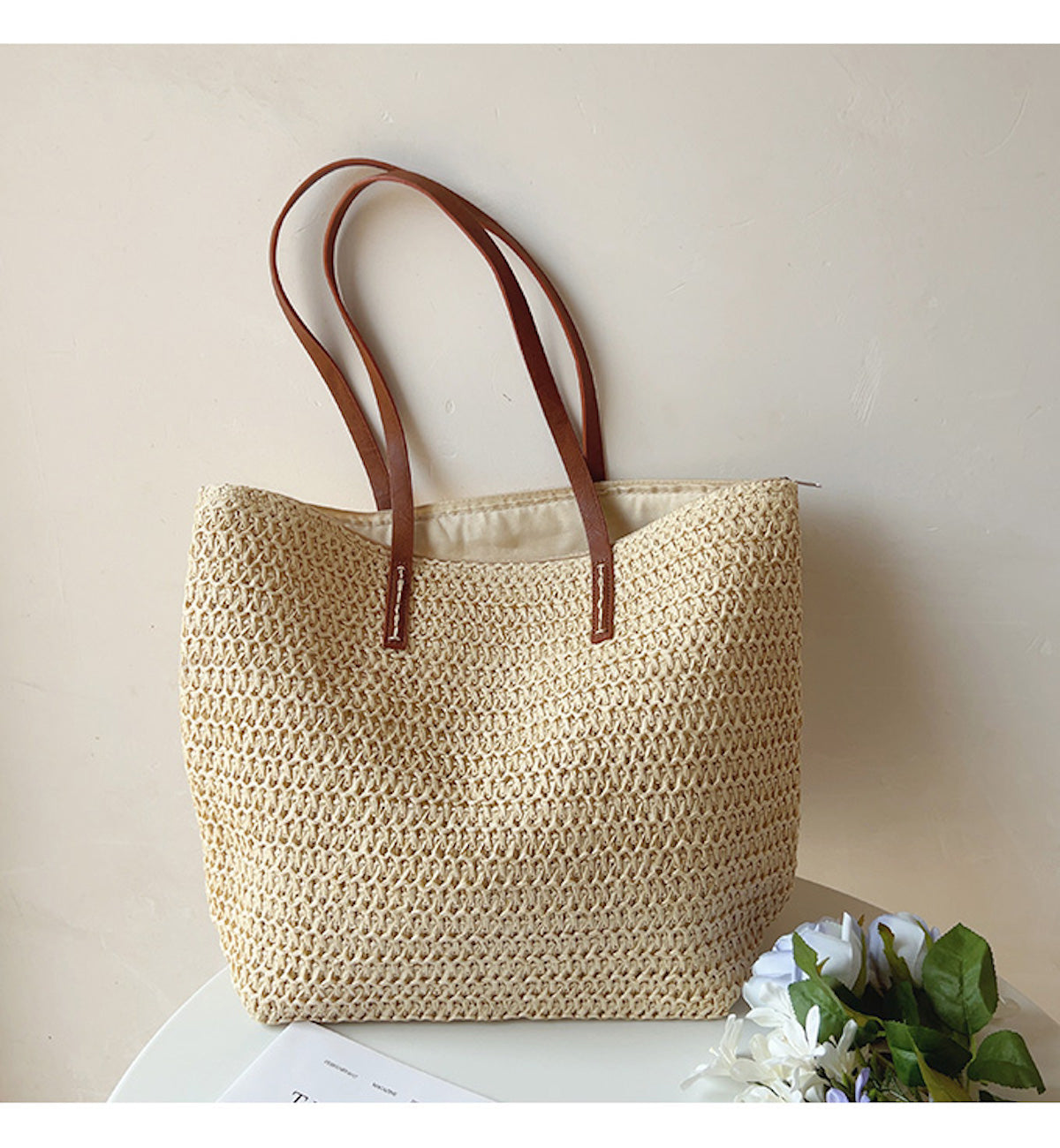Buy Now Elena Handbags Straw Woven Tote