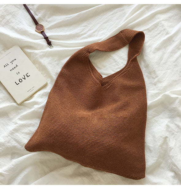 Buy Online High Quality, Unique Handmade Retro Cotton Knitted Shoulder Bag, Fashion Casual Bag, Handmade Gift for Her, Women's Hand Woven Bag - Elena Handbags