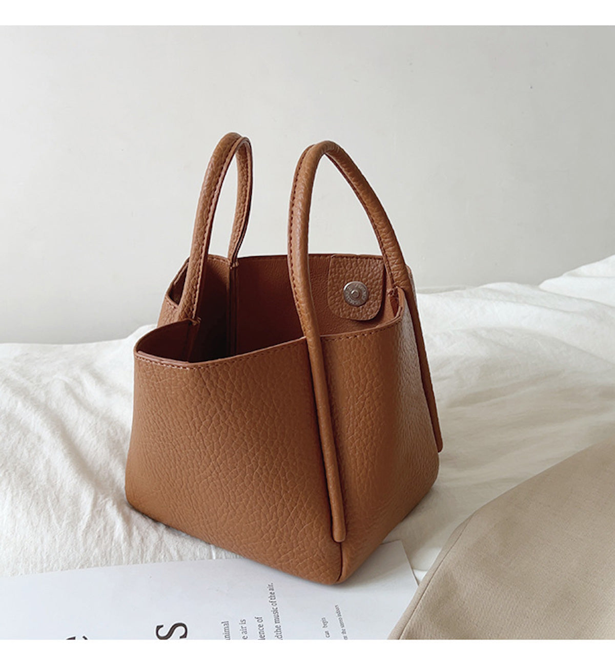 Soft Leather Bucket Bag