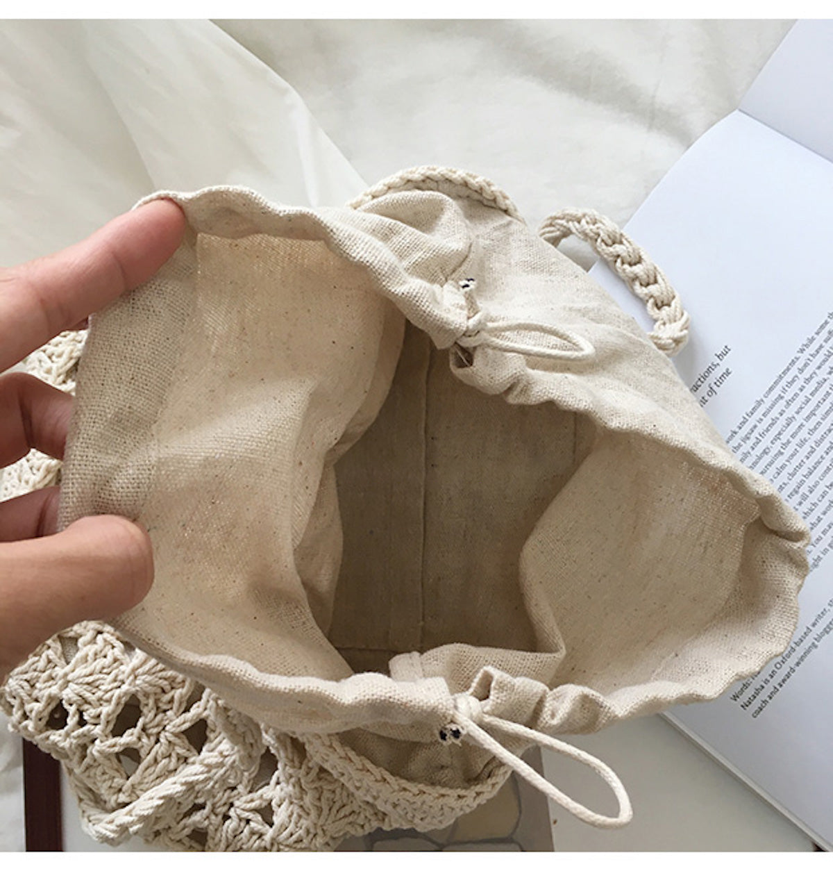 Handmade Crochet Bucket Shoulder Bag