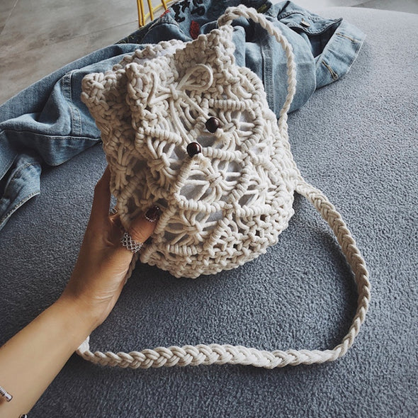 Elena Handbags Cotton Bucket Bag