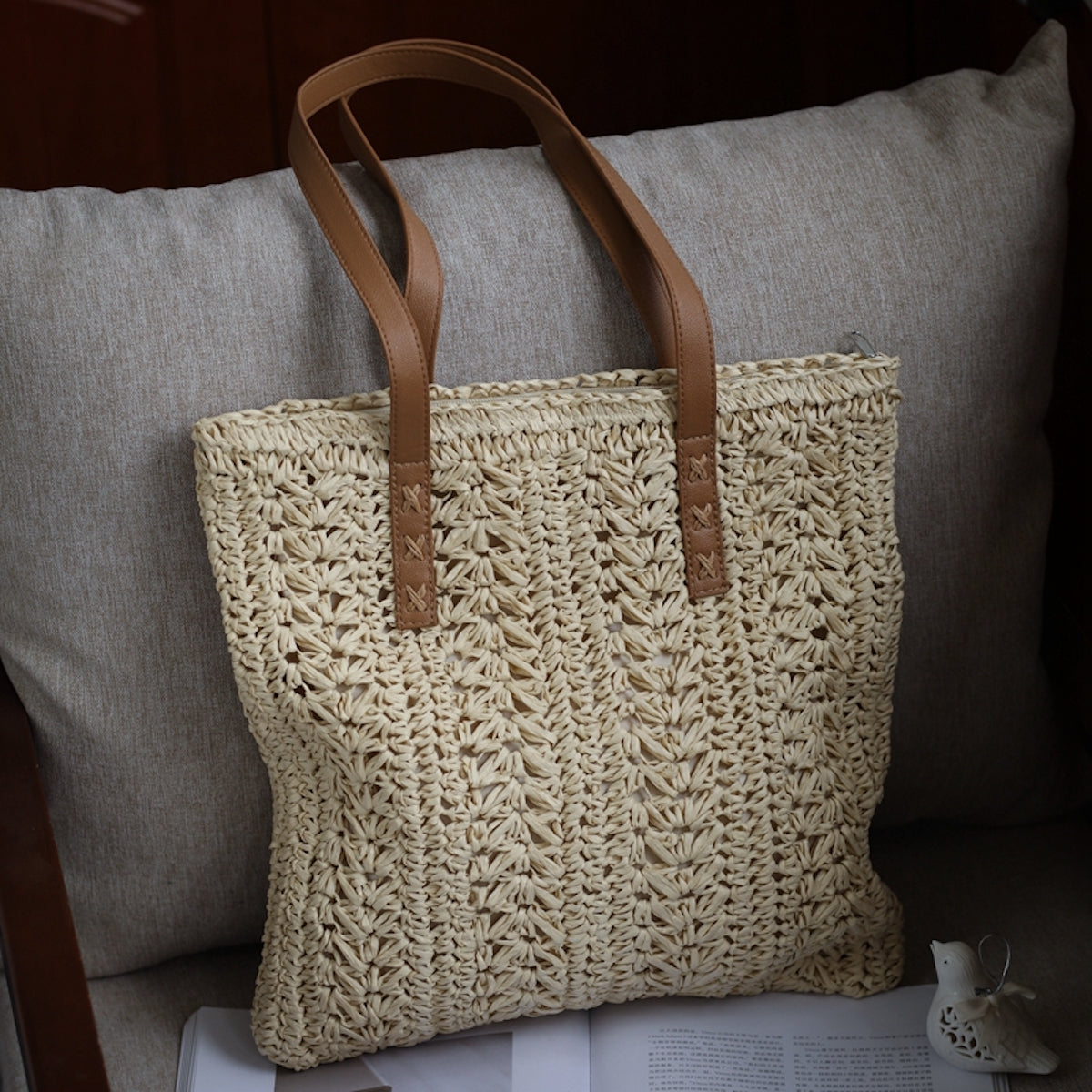 Buy Online Elena Handbags Straw Woven Summer Fashion Bag