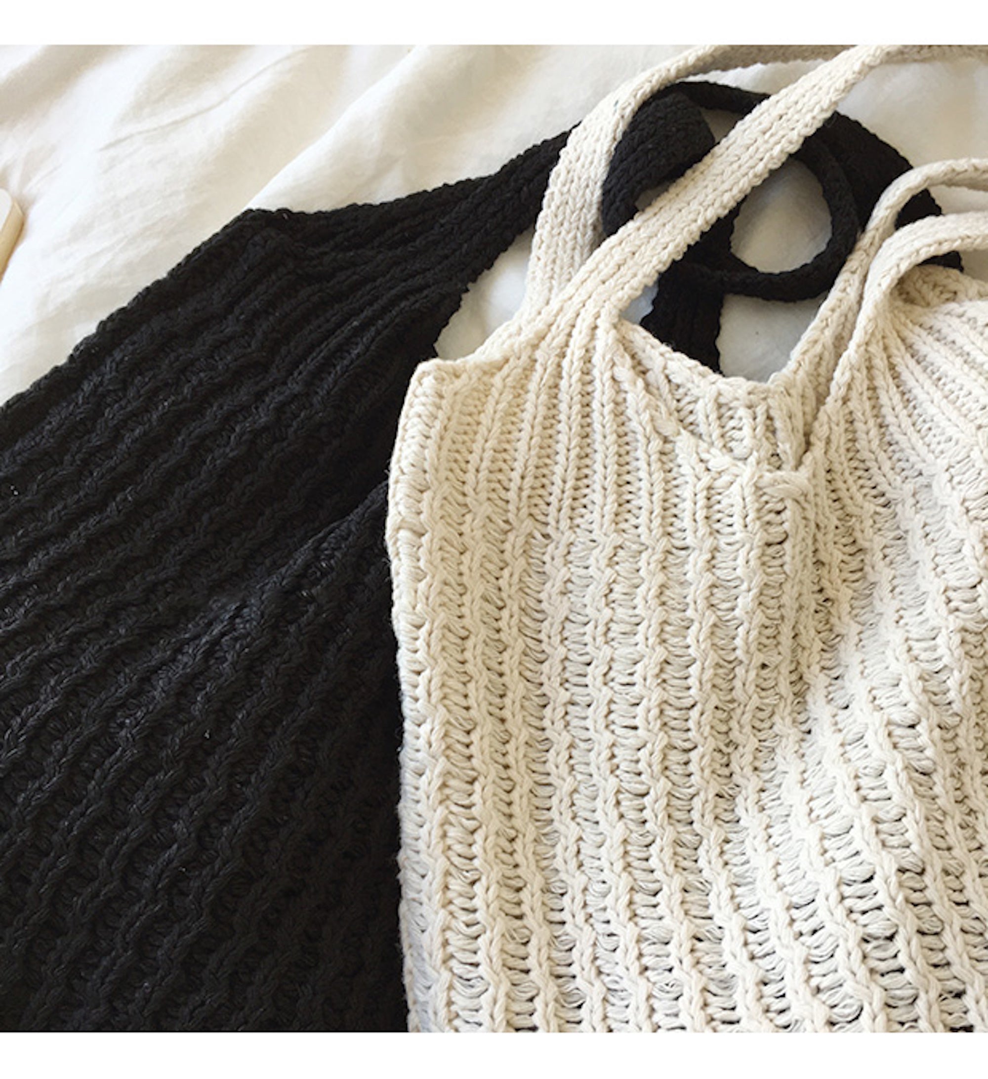 Buy Online High Quality, Unique Handmade Retro Twist Cotton Knitted Shoulder Bag, Fashion Casual Bag, Handmade Gift for Her, Women's Hand Woven Bag - Elena Handbags