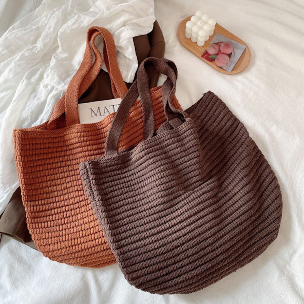 Large Crochet Tote Bag