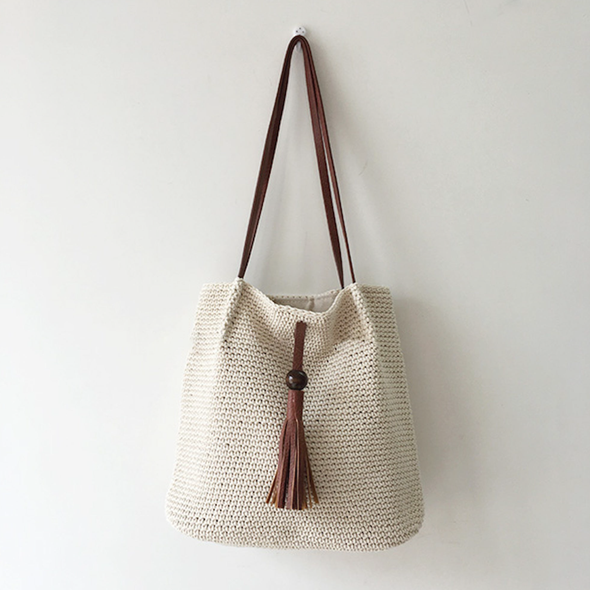 Elena Handbags Handmade Retro Woven Shoulder Bag