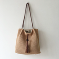 Retro Woven Shoulder Bag with Tassle
