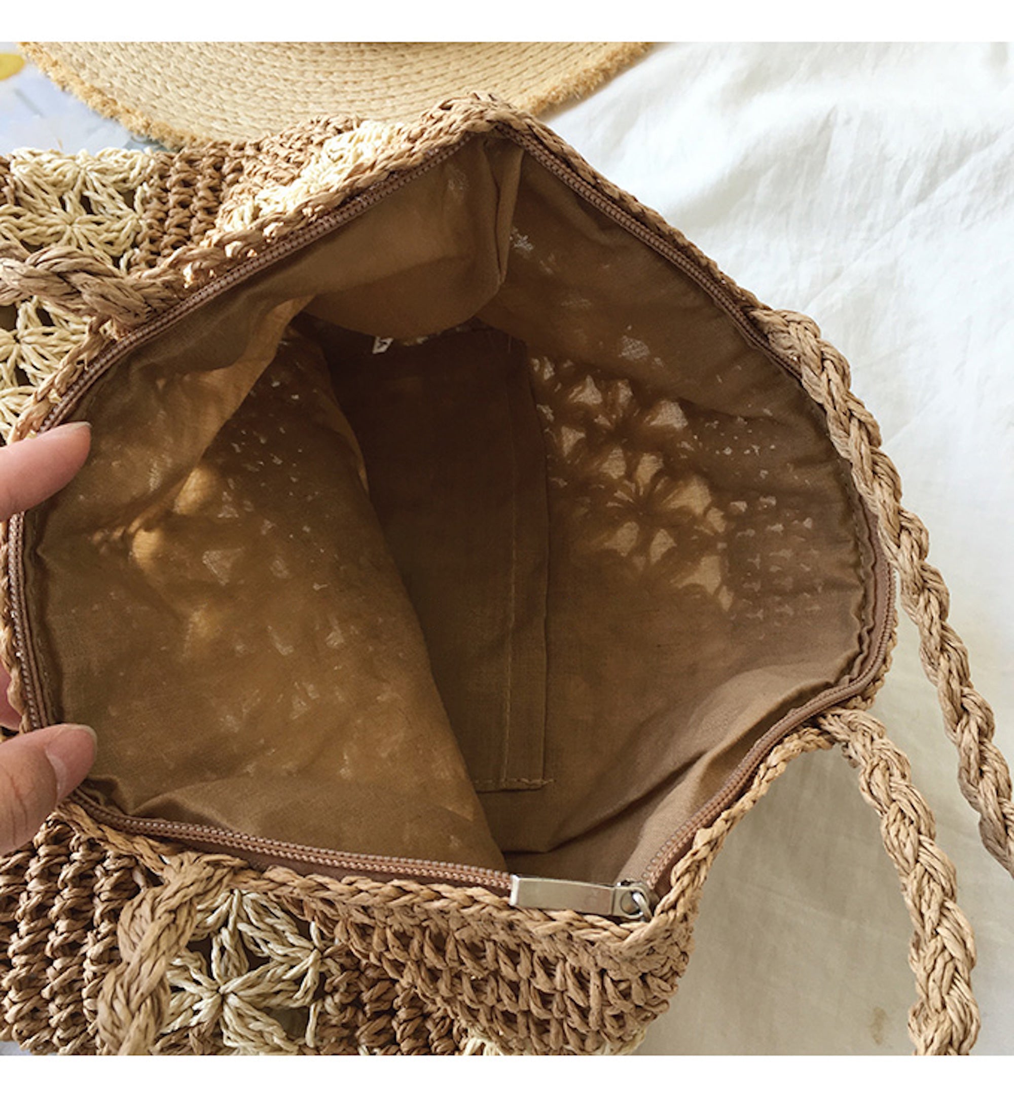 Buy Online High Quality, Unique Handmade 2021 Style Patterned Straw Woven Tote Bag, Retro Vibes, Summer Bag, Everyday Shoulder Bag, Beach Bag - Elena Handbags