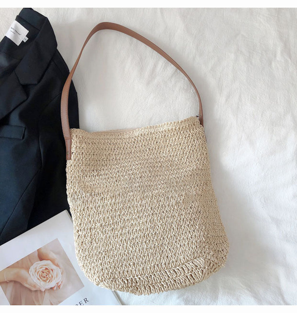 Buy Online High Quality, Unique Handmade Straw Woven Retro Shoulder Bag - Elena Handbags