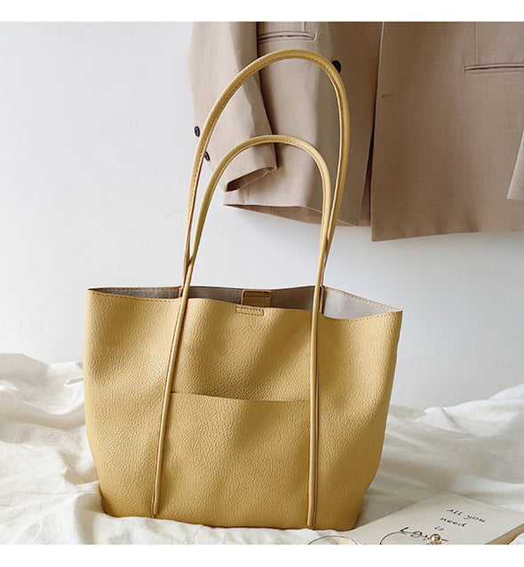 Elena Handbags Medium Shoulder Bag In Soft Pebbled Leather