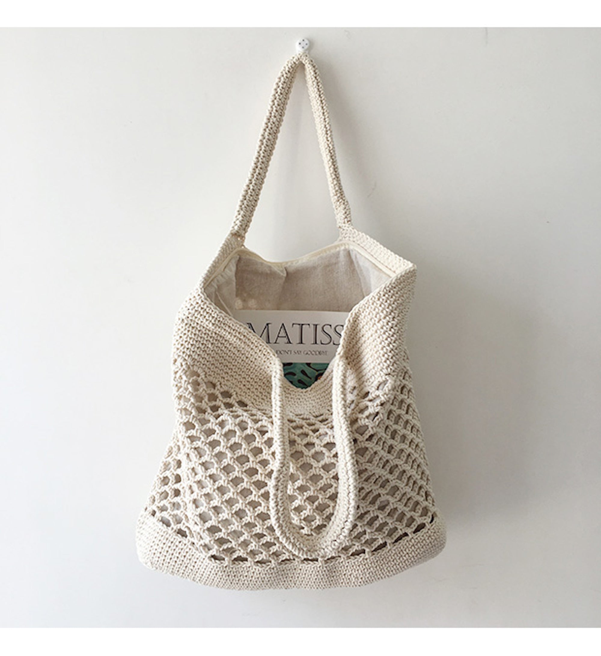 Buy Online High Quality, Unique Handmade Retro Fish Net Cotton Knitted Shoulder Bag, Hand Woven, Fashion Casual Bag, Gift for Her, Women's Woven Bag - Elena Handbags