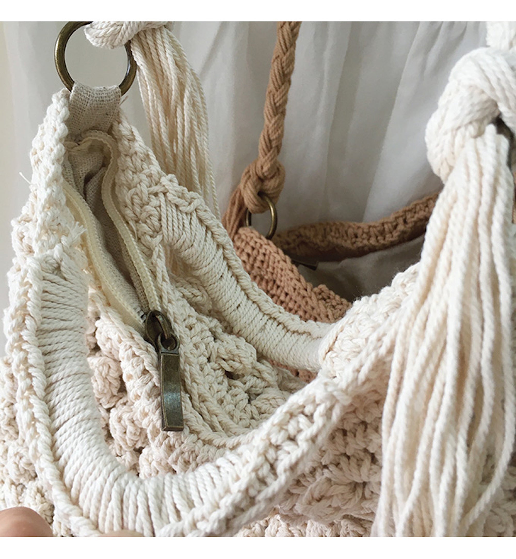 Buy Online High Quality, Unique Handmade Retro Cotton Knitted Shoulder Bag, Hand Woven, Fashion Casual Bag, Gift for Her, Women's Woven Bag - Elena Handbags