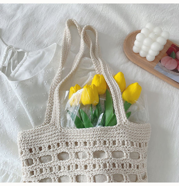Elena Handbags Artsy Crochet Bucket Bag