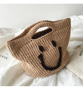 Buy Online Cotton Knitted Smiley Face Bag, Handmade Crochet Purse, Fashion Bag