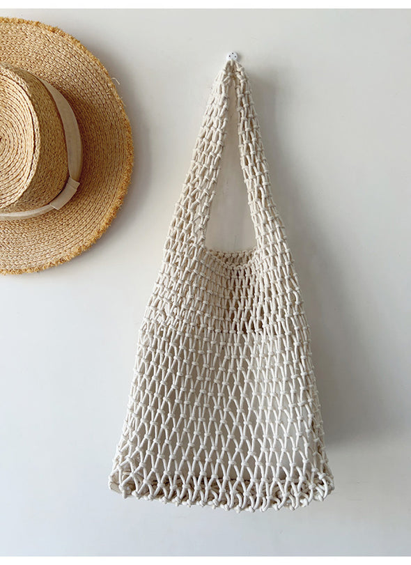Buy Online Elena Handbags Woven Fishnet Shoulder Bag