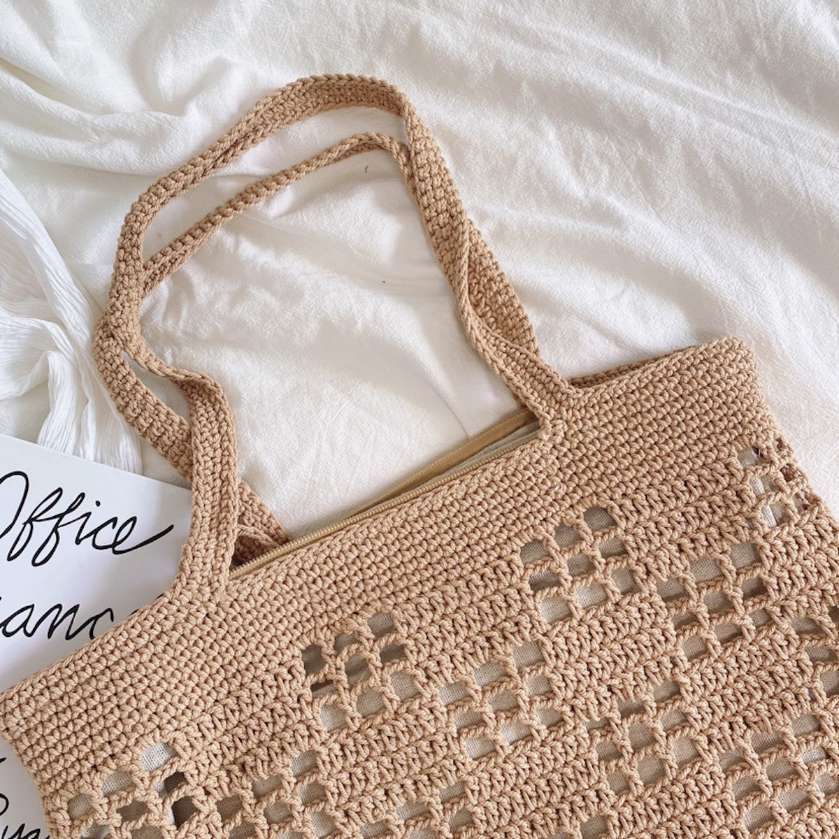Retro Patterned Tote Bag