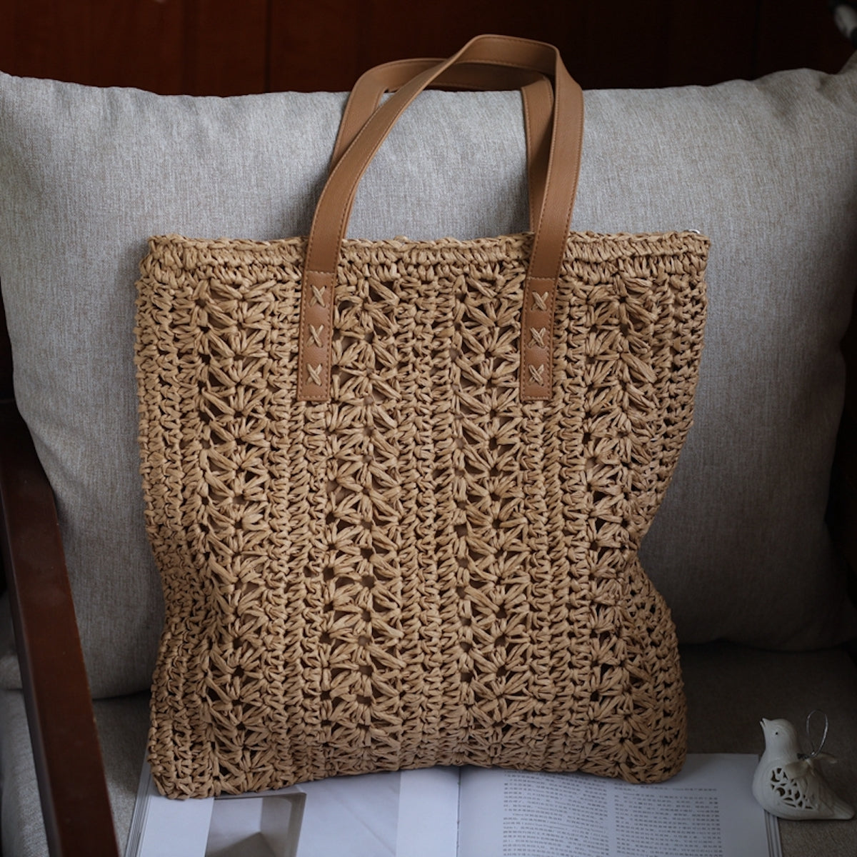 Buy Online Elena Handbags Straw Woven Summer Fashion Bag