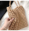 Elena Handbags Lightweight Cotton Knitted Shoulder Bag