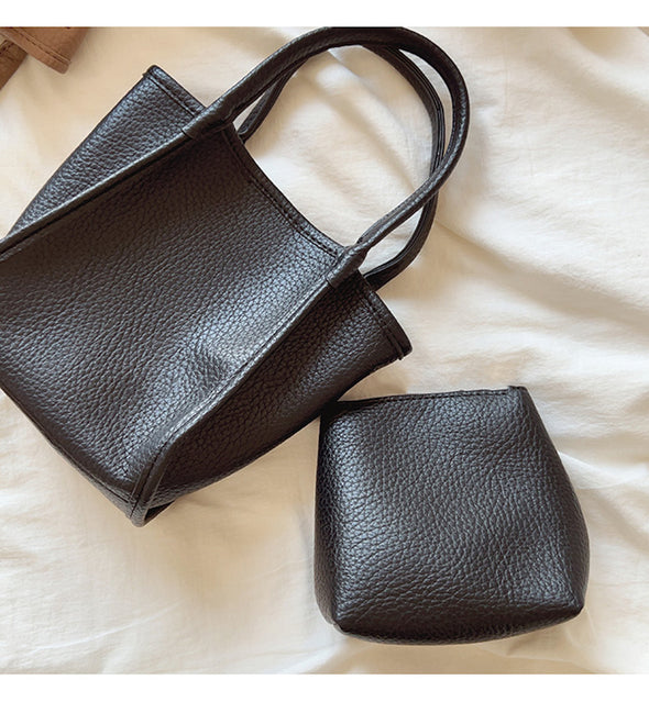 Elena Handbags Soft Pebble Leather Tote Bag