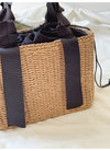 Buy Online Elena Handbags Summer Straw Beach Basket Handbag