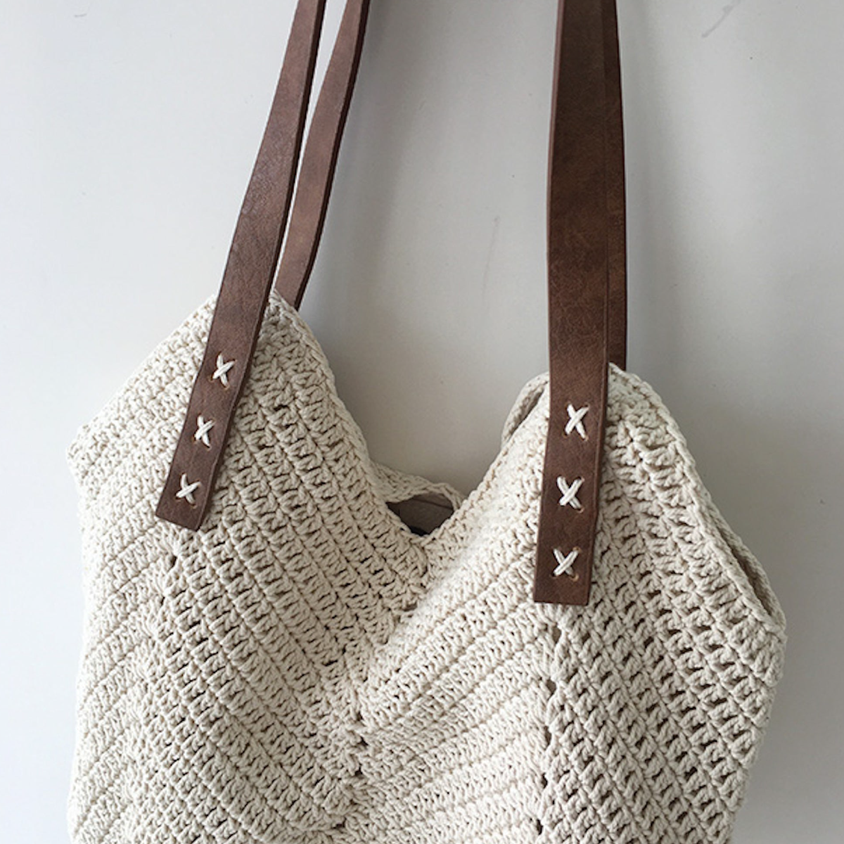 Retro Cotton Knitted Shoulder Bag