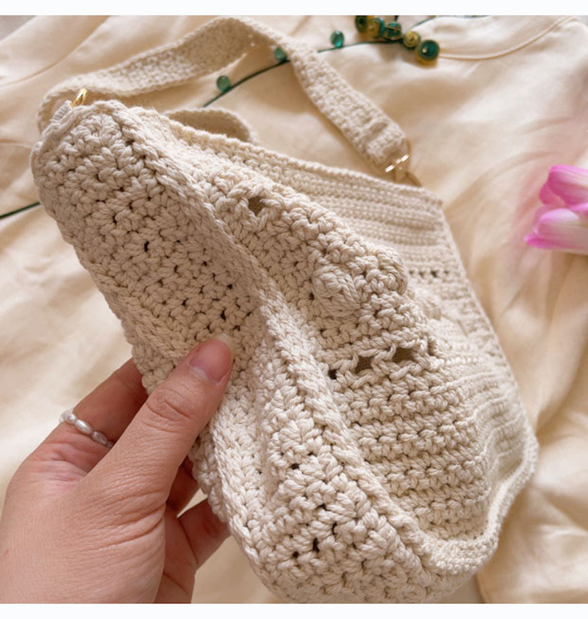 Buy Now Elena Handbags Handmade Crochet Messenger Bag
