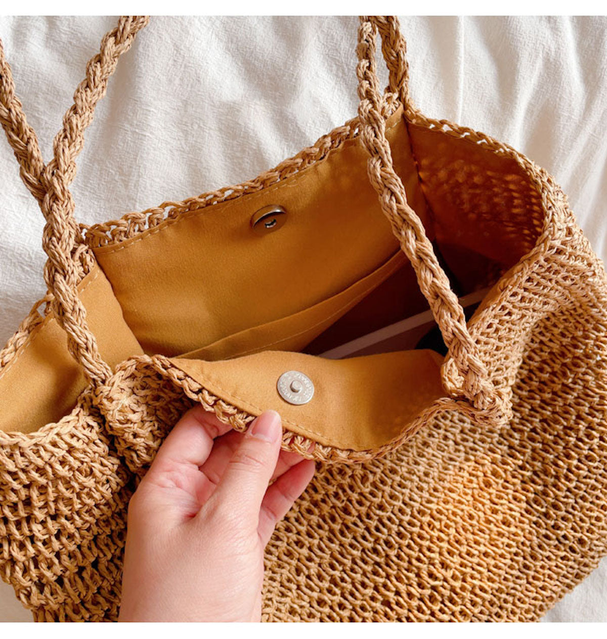 Buy Online Elena Handbags Straw Woven Fashion Tote