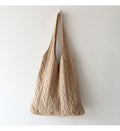Buy Online High Quality, Unique Handmade Retro Artsy Twist Cotton Knitted Shoulder Bag, Fashion Casual Bag, Handmade Gift for Her, Women's Hand Woven Bag - Elena Handbags