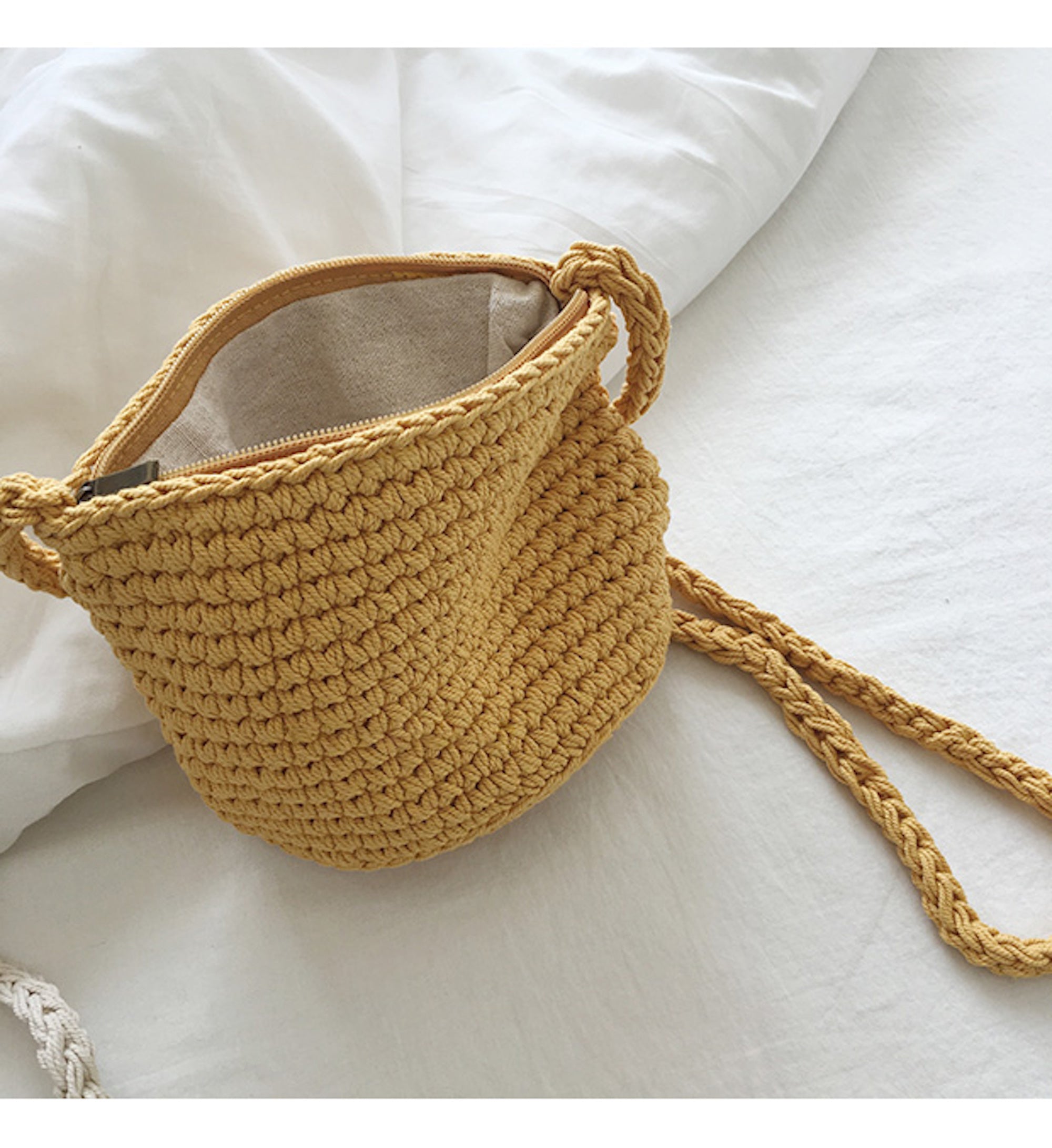 Buy Online High Quality, Unique Handmade Small Cotton Knitted Shoulder Bag, Handmade Crochet Bag, Fashion Casual Bag, Gift for Her, Women's Woven Bag - Elena Handbags