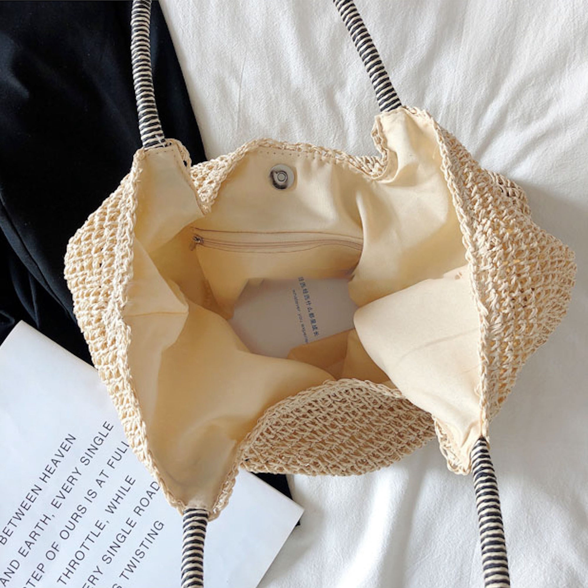 Buy Online High Quality, Unique Handmade Chic Straw Woven Tote Bag, Vintage Vibes, Summer Bag, Everyday Shoulder Bag, Beach Bag - Elena Handbags