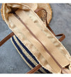 Buy Online High Quality, Unique Handmade Large Striped Straw Woven Tote Bag, Retro Vibes, Summer Bag, Everyday Shoulder Bag, Beach Bag - Elena Handbags