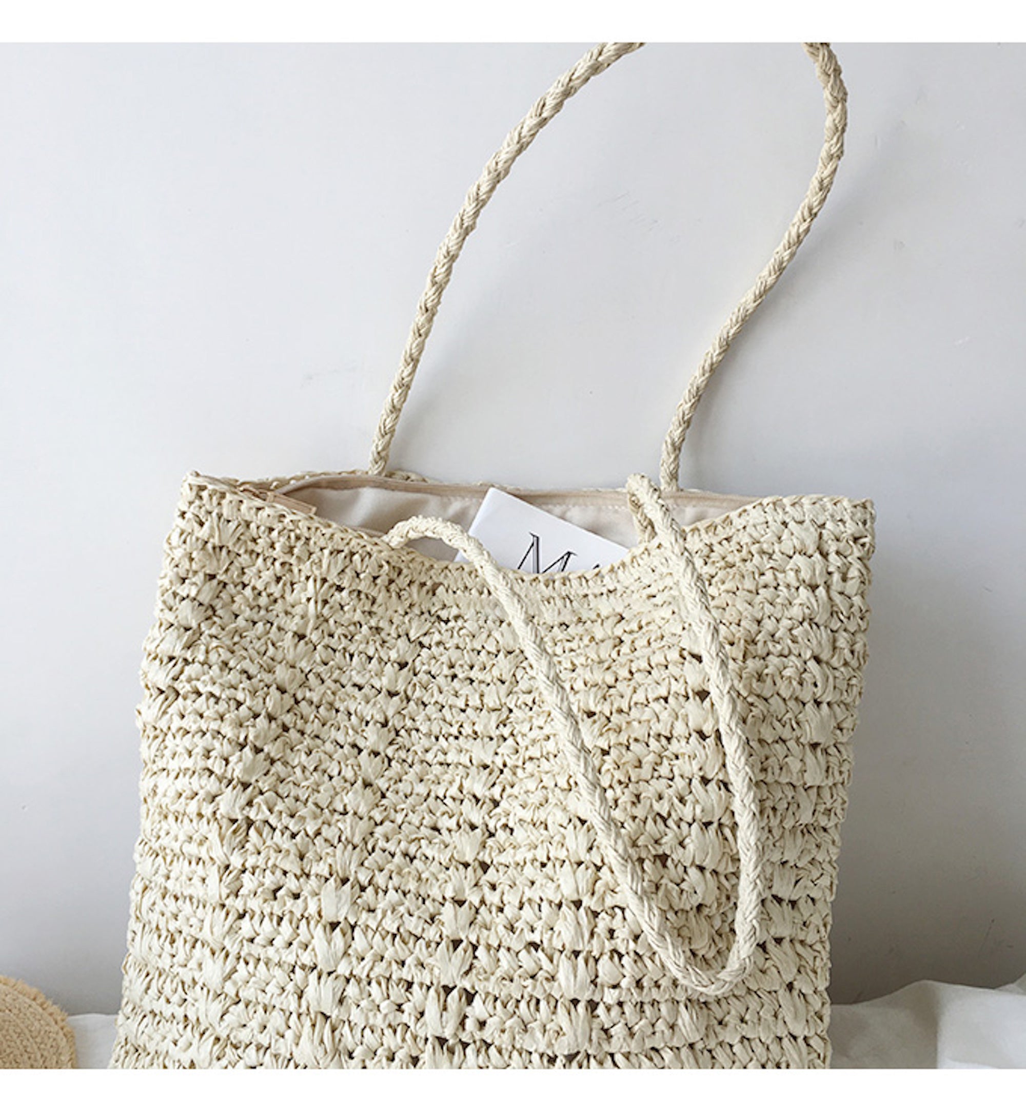 Buy Online High Quality, Unique Handmade Straw Woven Tote Bag, Retro Vibes, Summer Bag, Everyday Shoulder Bag, Beach Bag - Elena Handbags