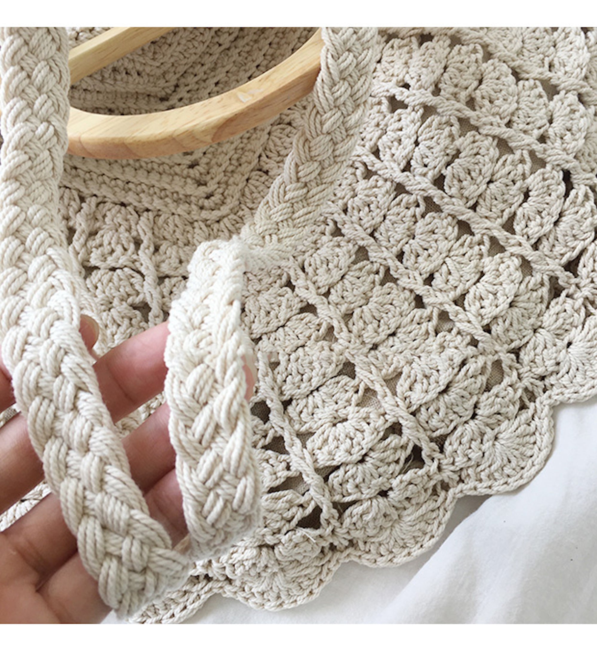 Buy Online High Quality, Unique Handmade Retro Artsy Shell Shaped Cotton Knitted Shoulder Bag, Handmade Woven, Fashion Crochet Bag, Gift for Her, Women's Shoulder Purse - Elena Handbags