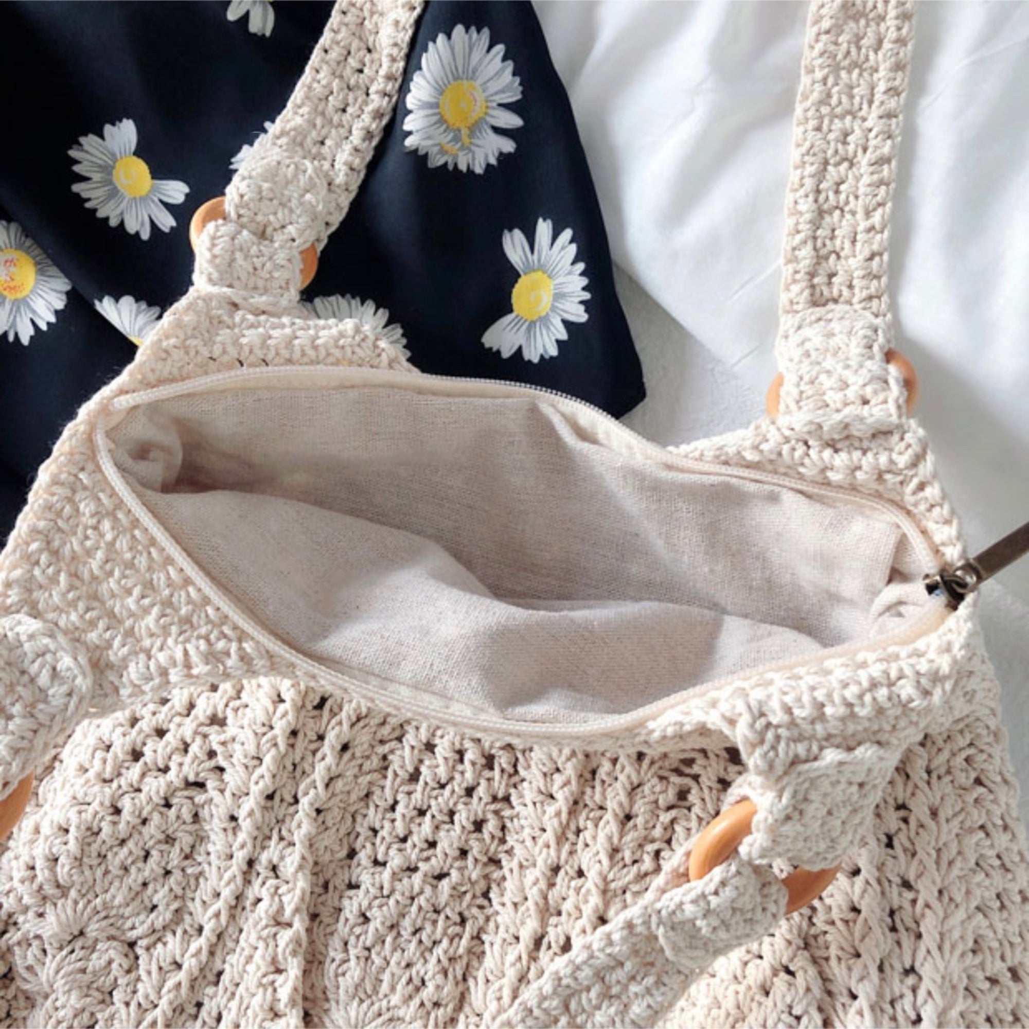 Buy Online High Quality, Unique Handmade Retro Artsy Twist Cotton Knitted Shoulder Bag, Hand Woven, Fashion Casual Bag, Gift for Her, Women's Woven Bag - Elena Handbags