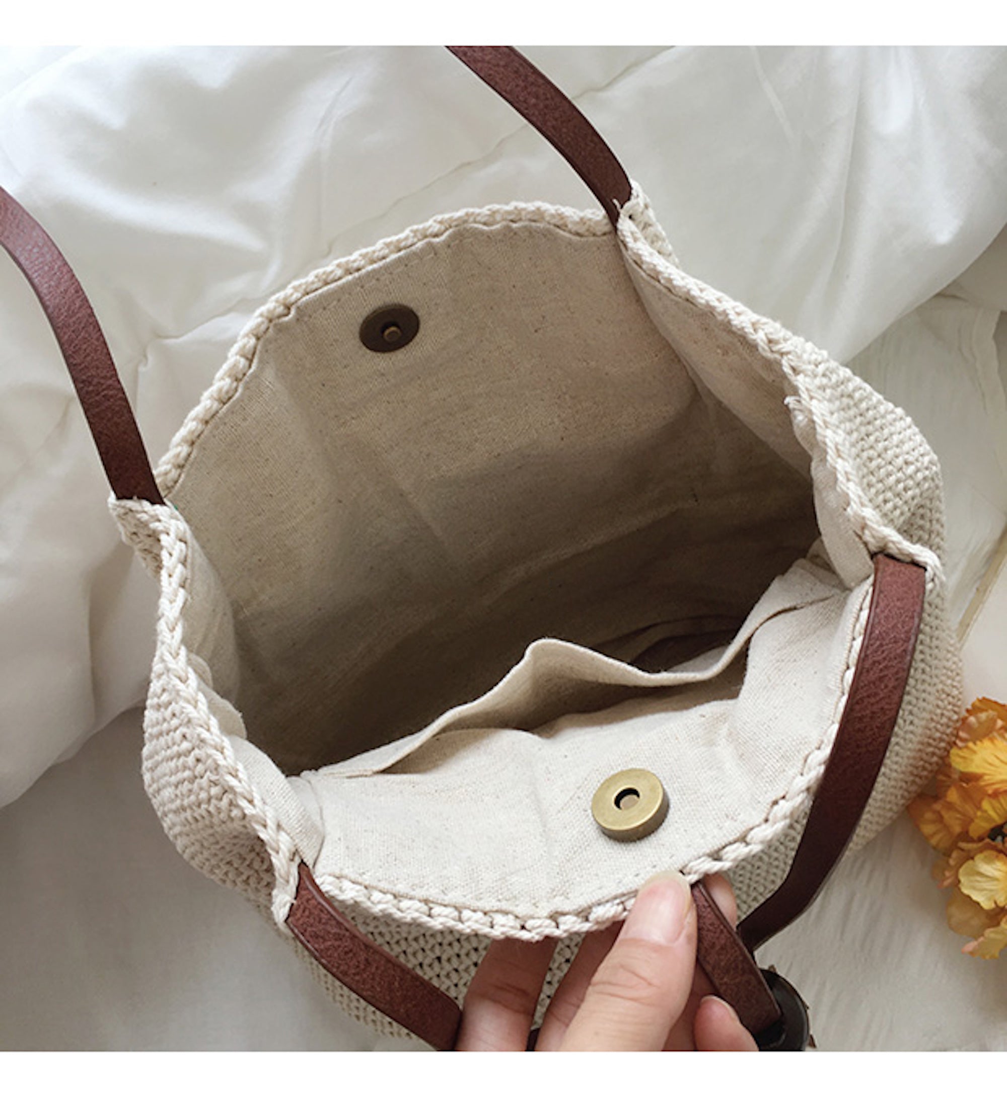 Buy Online High Quality, Unique Handmade Retro Cotton Knitted Shoulder Bag with Tassel, Hand Woven, Fashion Casual Bag, Gift for Her, Women's Woven Bag - Elena Handbags