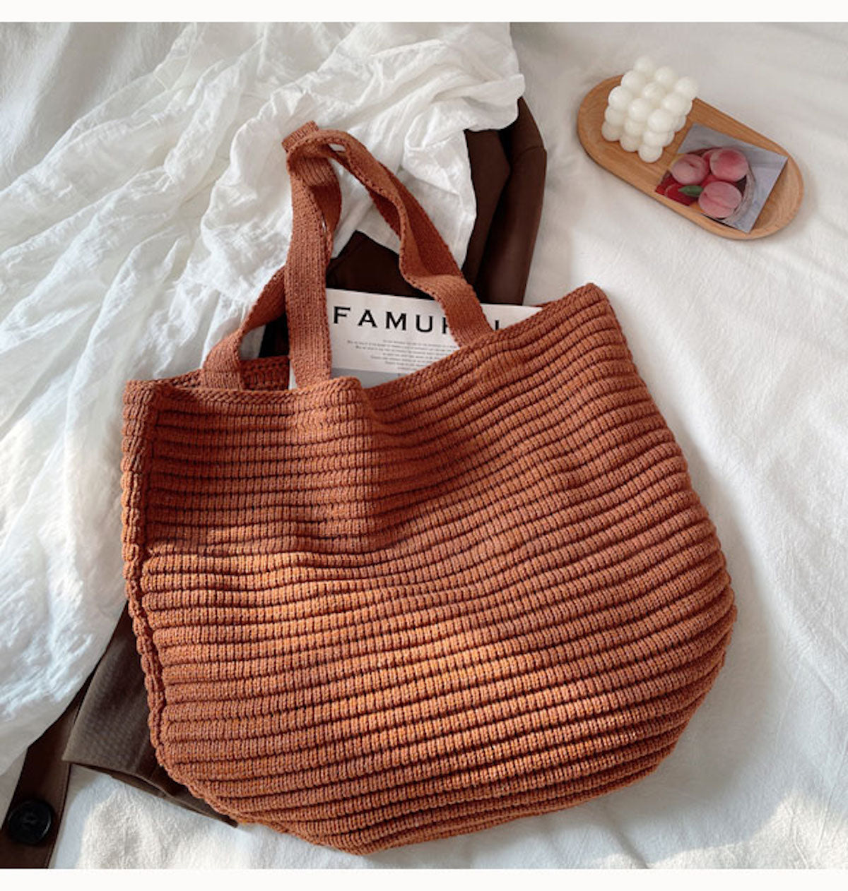 Large Crochet Tote Bag