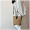 Elena Handbags Crossbody Leather and Straw Bag
