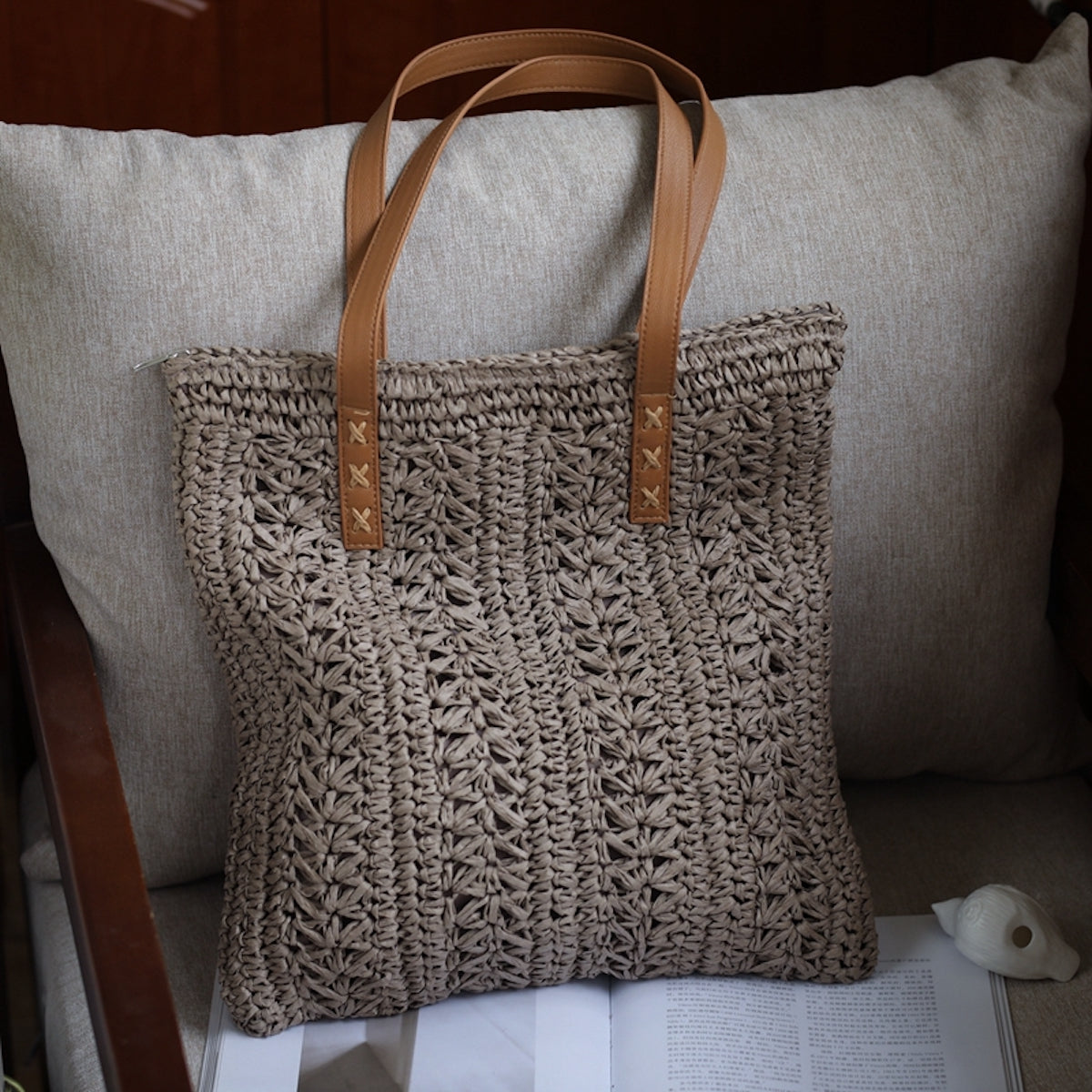 Buy Online Elena Handbags Straw Woven Summer Fashion Bag